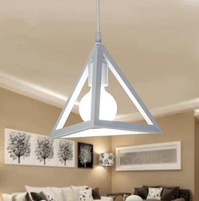 Zdjęcie produktu dla Lampa sufitowa metalowa biała przemysłowa E27 żyrandol nowoczesny loft