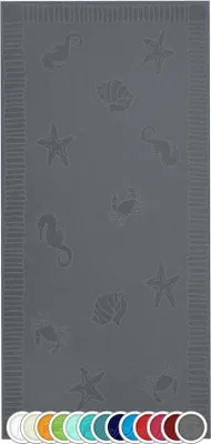 Productafbeelding van Famanu strandlaken XXL, 100x200 cm - grijs