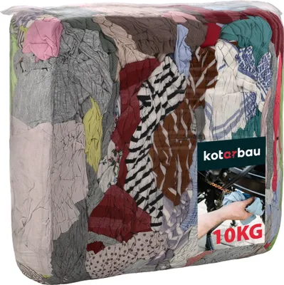 Immagine prodotto di KOTARBAU® Stracci per la pulizia dell'officina 10 kg stracci in flanella di cotone stracci per la pulizia dell'auto stracci per la pulizia industriale stracci per l'officina strofinacci per la cucina stracci per il camino set per la cura dell'auto