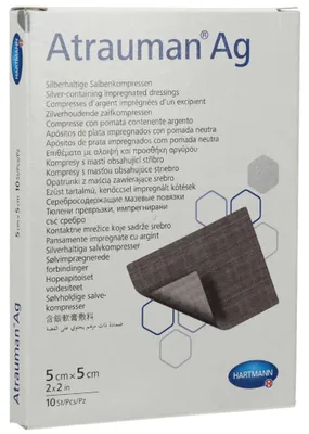 Produktbild von Atrauman Ag 5x5 cm steril Kompressen 10 St