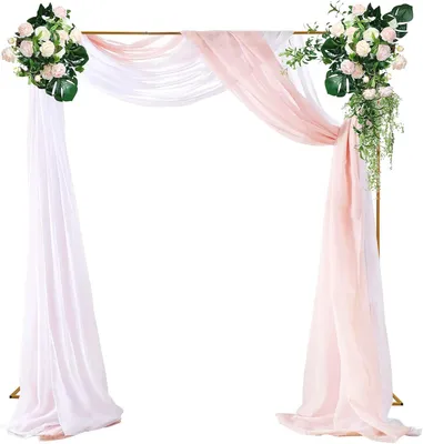 Productafbeelding van Metalen bruiloftsbogen, goudkleurig, 3 x 3 meter, geschikt als fotobackdrop