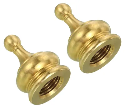 Produktbild von Lampenkappen, Endstücke, 2 Stück, Messing, für Tischlampen