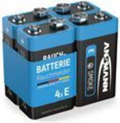 Produktbild von ANSMANN 4x Lithium longlife Rauchmelder 9V Block Batterien -