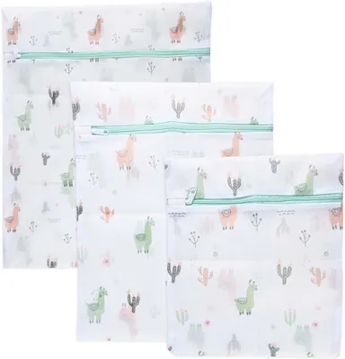 Imagen del producto de Red de protección para lavadora, juego de 3 unidades, tejido de malla transpirable, ideal para proteger prendas delicadas