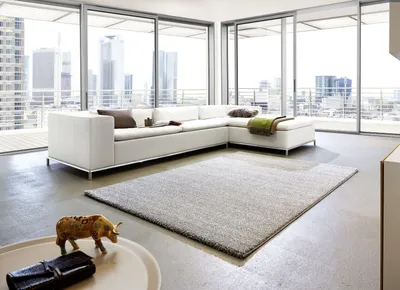 Image de Tapis uni gris Astra Samoa, dimensions : 80 x 150 cm