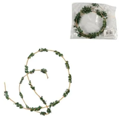 Produktbild von Girlande Tannenzweig Weihnachten grün 120 cm | 48 Stück