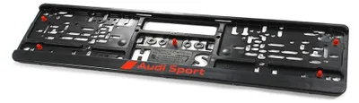 Produktbild von Audi Sport GmbH 3291900100 Kennzeichenhalter Original Sport Kennzeichen Halterung,schwarz/rot, 520 x 110 mm