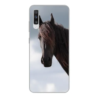 Produktbild von MuchoWow® Handyhülle Schutzhülle Hülle für Samsung Galaxy A70 Pferde - Himmel - Porträt Silikon Softcase Handy Hülle - Schutzhaube