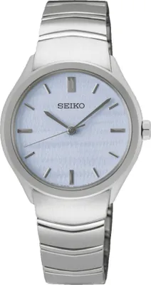 Produktbild von Seiko Classic Damenuhr silber hellblau SUR549P1