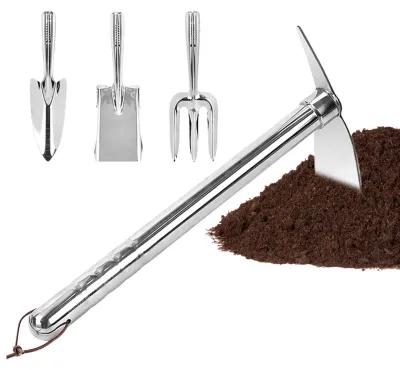 Produktbild von 4-teiliges Gartengeräte-Set aus Edelstahl