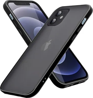Immagine prodotto di Cadorabo custodia per Apple iPhone 12 PRO MAX custodia protettiva in nero custodia per cellulare custodia protettiva ibrida TPU silicone