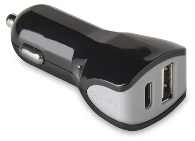 Immagine prodotto di Celly CCTYPECUSBBK Caricabatterie per dispositivi mobili Universale Nero Accendisigari Auto