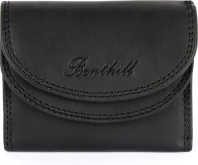 Produktbild von Benthill Kleine Geldbörse Leder RFID | Echtleder Damen & Herren Geldbeutel | Handliches & Kompaktes Portemonnaie inkl. Geschenkbox