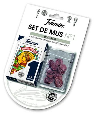 Obrázek produktu pro Karetní hra Fournier Mus se 40 kartami a deskovou hrou Amarracos Transparent Transparent One Size