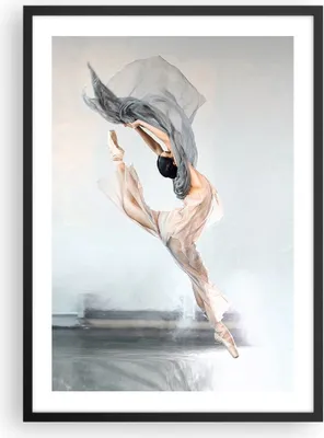 Produktbild von Gerahmtes Poster - Schwarzer Rahmen - Tanz Frau Ballerina - 50x70 cm - Wand Bild - Wanddeko - Wandbilder - Kunstposter - Wandposter - Bilderrahmen - Bilder - Kunstdruck - P2BPA50x70-5030