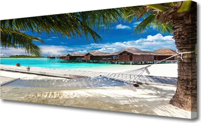 Produktbild von Tulup Leinwand-Bilder 125x50 Wandbild Canvas Kunstdruck Meer Strand Landschaft