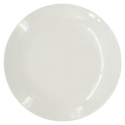 Imagen del producto de Plato de postre de porcelana, línea Bella, diámetro 19 cm, color blanco