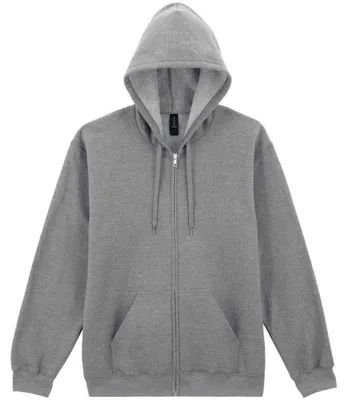 Produktbild von Gildan - "Softstyle" Hoodie mit durchgehendem Reißverschluss für Herren/Damen Uni LT2495 (M) (Grau meliert)