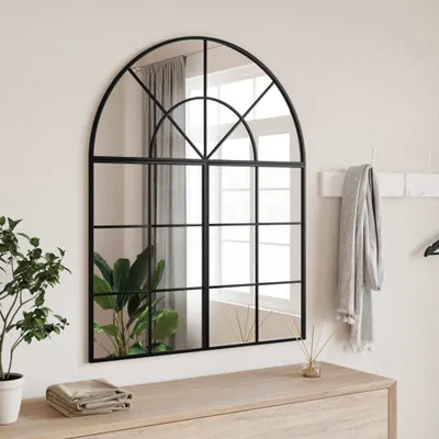 Produktbild von "im Angebot" Wandspiegel Schwarz 80x100cm Gewölbt Eisen - Wandspiegel CC8790