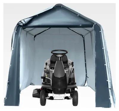 Produktbild von Garagenzelt, Outdoor Lagerzelt 2,4 x 2,4 m, wasserdicht, winddicht, UV-beständig, faltbar mit Stahlrohren, grau