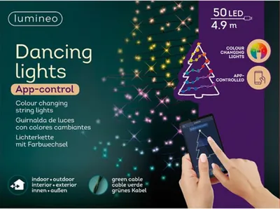 Produktbild von Lumineo Weihnachtsbeleuchtung LED App-Control 50 Lichter außen bluetooth