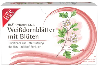 Produktbild von H&S Weißdornblätter mit Blüten Arzneitee, 20 St. Filterbeutel