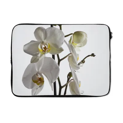 Produktbild von MuchoWow® Laptop Hülle 13 Zoll Weiße Mottenorchidee Laptoptasche - Laptophülle - Sleeve - Rundumschutz