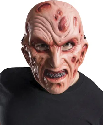 Zdjęcie produktu dla Maska Freddy Krueger z licencją dla dorosłych, kolor beżowo-czerwony – rozmiar uniwersalny