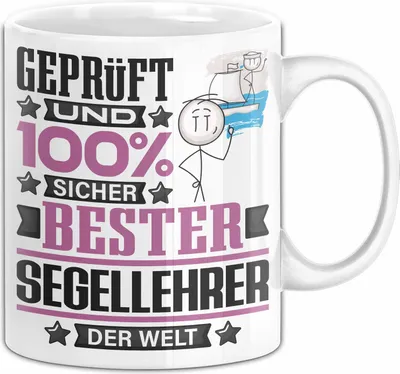 Produktbild von Segellehrer Geschenk Lustiger Spruch für Segellehrer Geschenkidee Bester Segellehrer Der Welt (Weiß)
