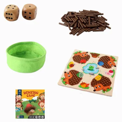 Produktbild von Hölzernes Igelspiel, Mathematik-Lernspielzeug für Kinder, pädagogisches Koordinationsbrett, Spielzeug für Feinmotorik