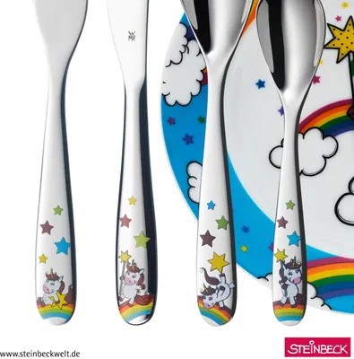 Zdjęcie produktu dla WMF Kindergeschirr-Set Einhorn, 6-teilig 3201005807 4000530700643
