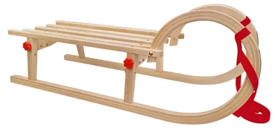 Produktbild von Hörnerschlitten Klappschlitten Rodelschlitten Rodel Schlitten aus Holz wählbares Zubehör V-21-095