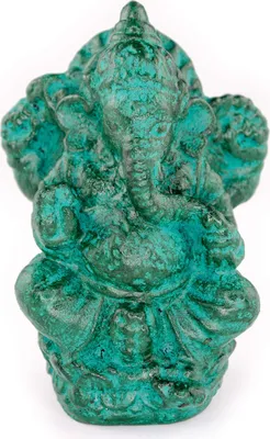 Obrázek produktu pro Socha Ganéši - dekorace do pokoje - Stone Mix Elephant Green