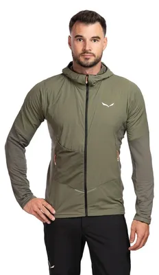 Produktbild von Herren-Trekkingjacke Salewa Pedroc PL Wind Hooded, grün, Größe 50_L