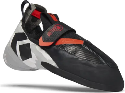 Kletterschuhe "M Method S" von Black Diamond; schwarz mit grauen und roten Akzenten; für Kletterer.
