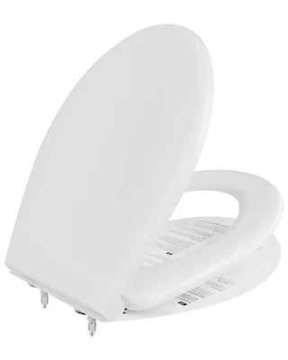 Produktbild von ANYCEE Toilettendeckel mit Absenkautomatik, WC Sitz aus Duroplast, Klodeckel mit Antibakterielle, oval WC Deckel mit Quick-Release-Funktion, Weiß
