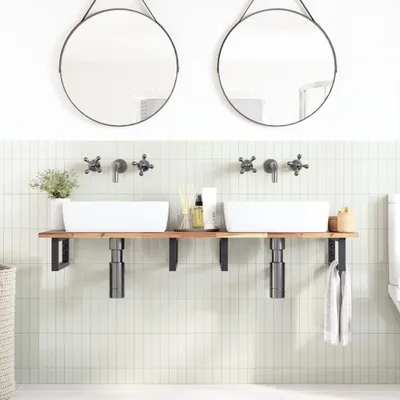 Immagine prodotto di vidaXL Piano lavabo non trattato 120x40x2 cm in legno massiccio di acacia