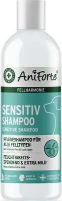 Produktbild von AniForte Hundeshampoo Sensitiv mit Aloe Vera 200ml – Für leicht kämmbares Fell & vitale Haut, Pflegeshampoo für sensible Hunde, frei von Farbstoffen