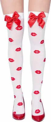 Produktbild von Overknees Strümpfe Kussmund