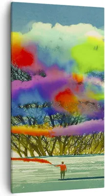 Produktbild von Bild auf Leinwand - Leinwandbild - Abstraktion Natur - 55x100cm - Wand Bild - Wanddeko - Wandbilder - Leinwanddruck - Bilder - Kunstdruck - Wanddekoration - Leinwand bilder - Wandkunst - PA55x100-3728