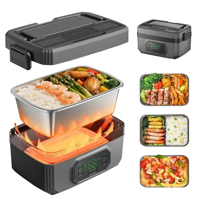Produktbild von Tragbare Heizbox 1200ml, 24000mAh Elektrische Lunchbox, Drahtlos, Wassersparend, Intelligente Temperaturkontrolle, Büro & Outdoor, BPA-frei
