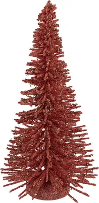 Image de Clayre & Eef Figurine de décoration de Noël Sapin de Noël Ø 17x30 cm Bois rose