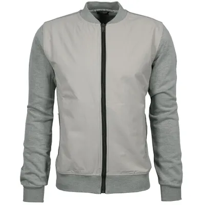 Produktbild von Monte Carlo Sweatjacke Full Zip mit College Kragen Grau Beige