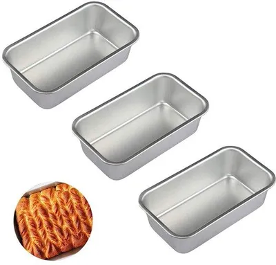 Productafbeelding van 3 Stuks Rechthoekige Toastvormen - Anti-aanbak Brood- en Cakevormen