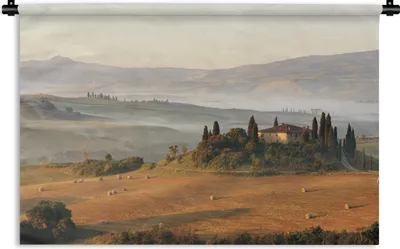 Produktbild von MuchoWow® Wandteppich Wandbehang Toskana - Landschaft - Italien 60x40 cm Tapisserie Dekoration Wandtuch - Wanddekorationen