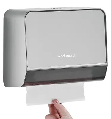 Papierhandtuchspender, Wandmontage, ABS, silber, 200+ Papier