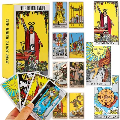 Produktbild von Tarotkarten Satz Von 78 Klassischen Karten Der Reiter Tarot Weissagung