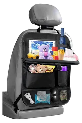 Produktbild von Auto Rückenlehnenschutz & Organizer mit Klapptisch 58x42 cm Wasserdicht 600D Oxford