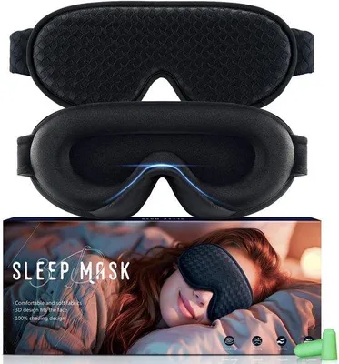 Produktbild von Schlafmaske 3D, ergonomisch, schwarz, für SeitenSchläfer
