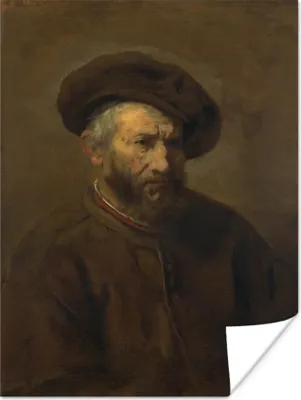 Produktbild von MuchoWow® Poster Selbstbildnis - Rembrandt van Rijn 60x80 cm - Schlafzimmer Dekoration
